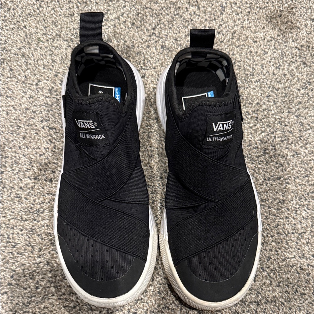 Vans Ultrarange Black Slip-On Sneakers